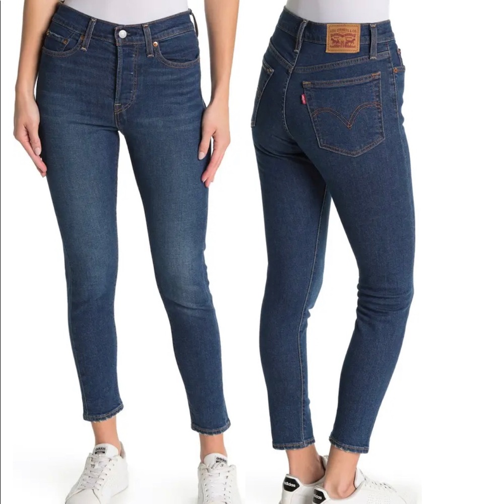 Women’s Blue Levis Wedgie Skinny FILIFORME Jeans Sz:24 High Rise NWT